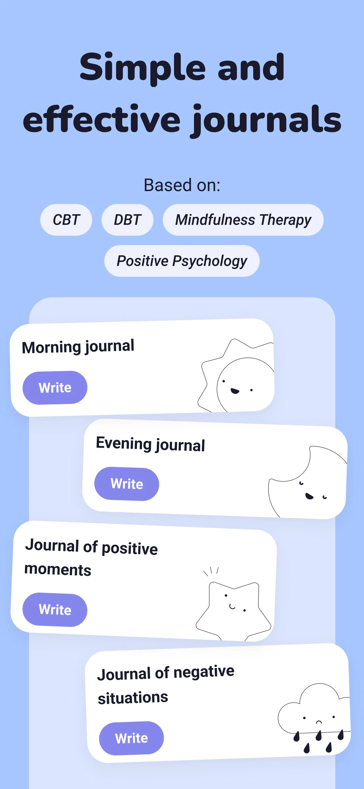 Moodi: emotions & mood tracker screenshot